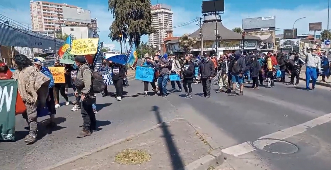 Comunidades mapuche se manifestaron en rechazo a ampliación de estado de excepción