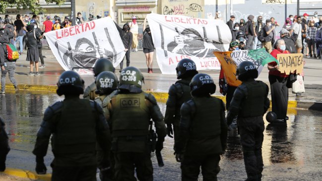 Manifestación en la Alameda genera enfrentamientos y cortes de tránsito