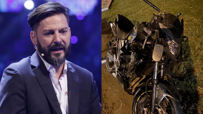Periodista Rafael Cavada sufrió accidente en moto en Ñuñoa