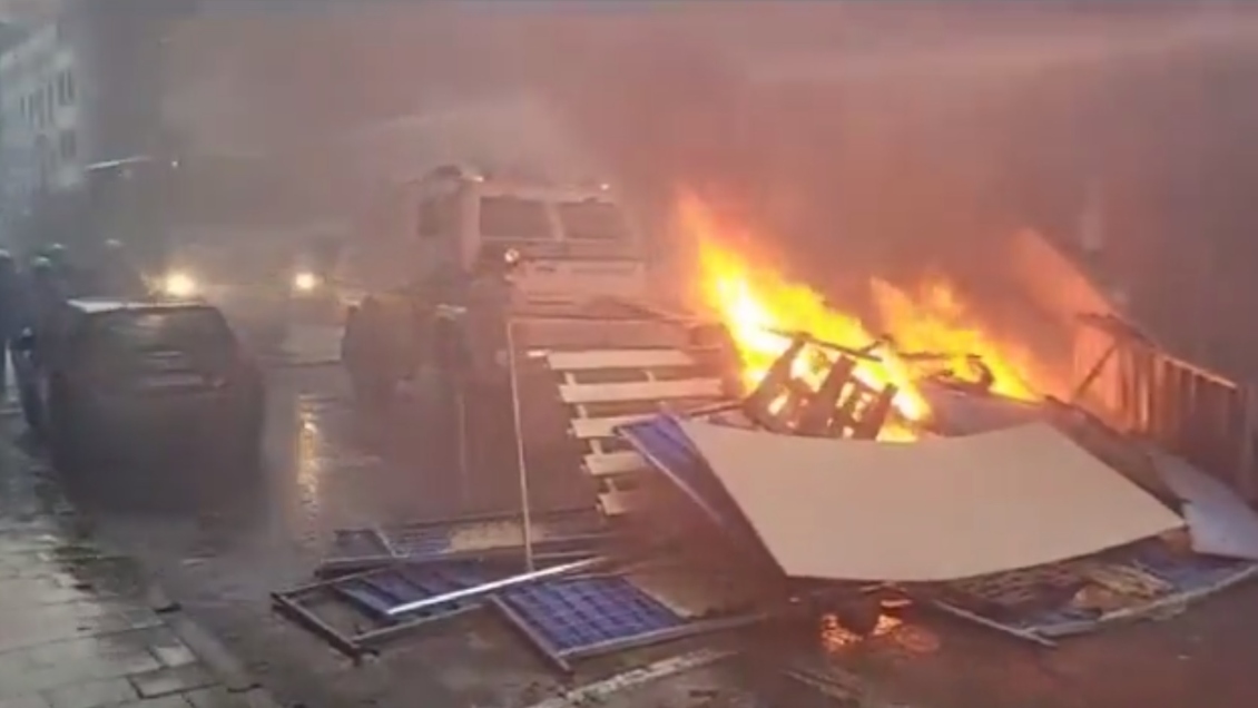 Incidentes tras protesta contra medidas anticovid en Bruselas