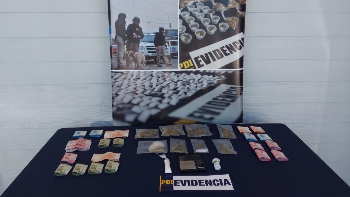 PDI incautó 198 dosis de marihuana y cocaína en Chillán