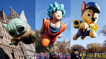   El emblemático desfile de globos de Nueva York volvió en todo su esplendor 
