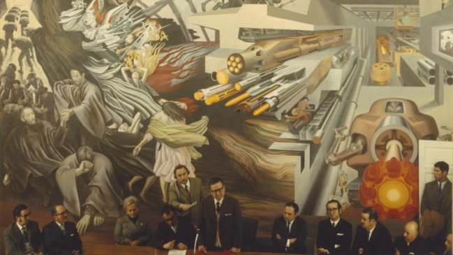 Vestigios del mural “Principio y fin” de Julio Escámez, borrado en dictadura, fueron descubiertos en Chillán