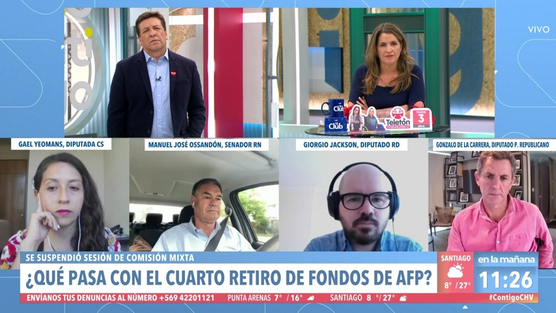 Senador Ossandón infringió la ley de tránsito para participar en matinal