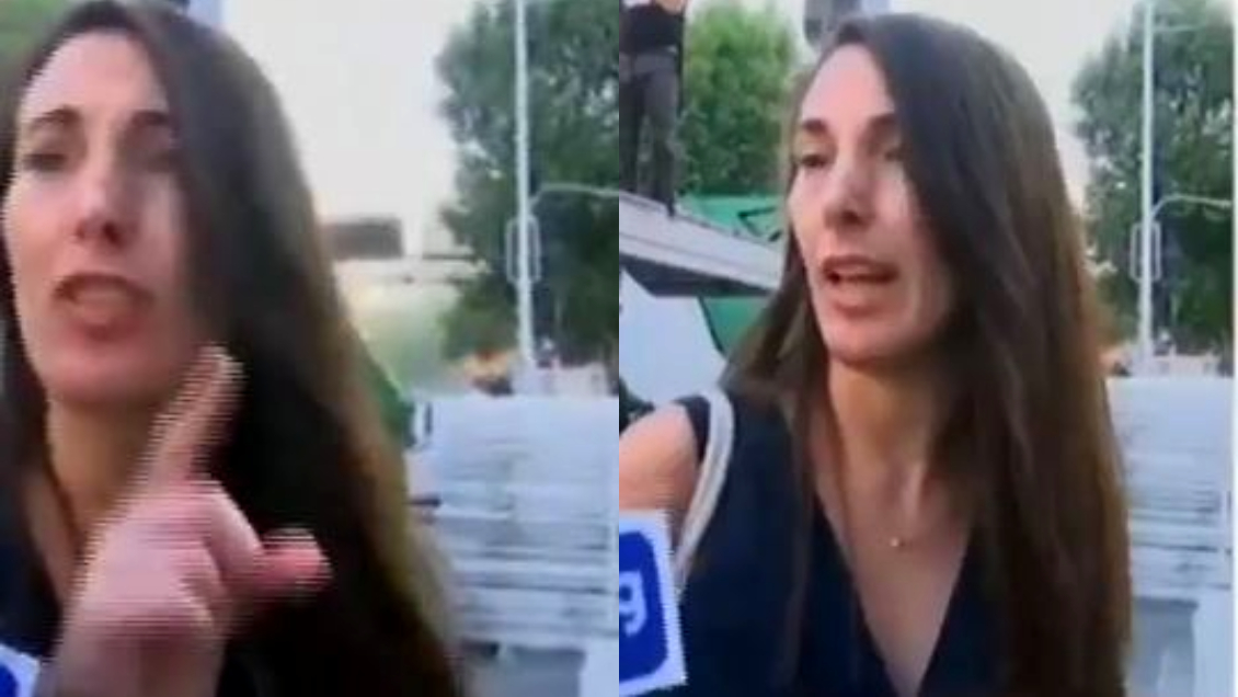 Estaban al aire: Furiosa mujer gritó 