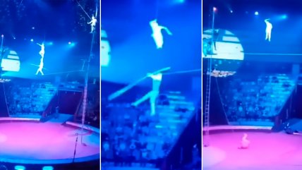   Equilibrista ruso cayó desde seis metros de altura en pleno show 