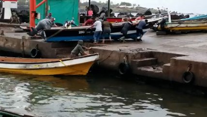   Pescadores resguardan sus botes en Rapa Nui en medio de riesgo de tsunami 