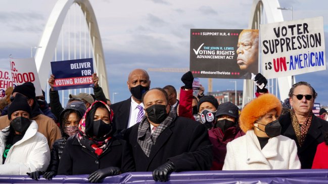  Familia de Luther King marchó para pedir que EEUU proteja el voto  