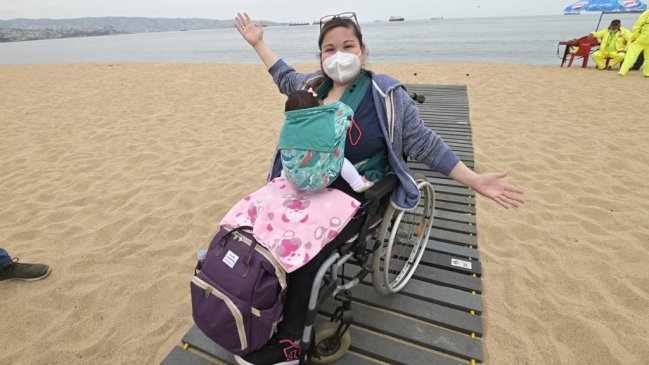 Viña del Mar: Playa Los Marineros ya cuenta con rampa de acceso universal