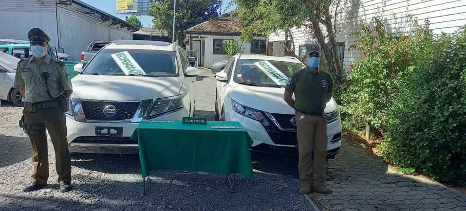 En Temuco fueron recuperados dos vehículos que habían sido robados en Santiago y Puerto Varas