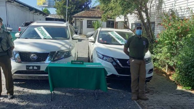 En Temuco fueron recuperados dos vehículos que habían sido robados en Santiago y Puerto Varas