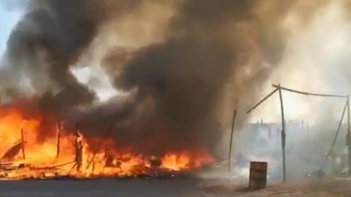 Incendio afectó a cuatro casas en campamento de Antofagasta