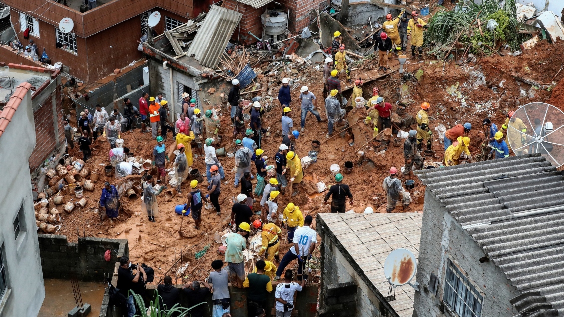 Lluvias en Sao Paulo dejan 28 muertos y casi 3.000 familias desalojadas