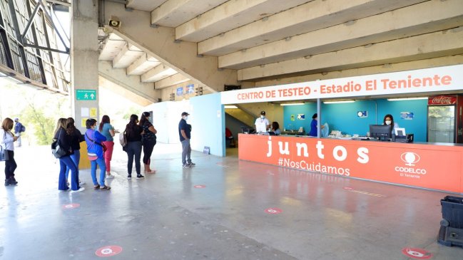 Habilitan nuevo centro de testeo de Covid-19 en estadio El Teniente de Rancagua