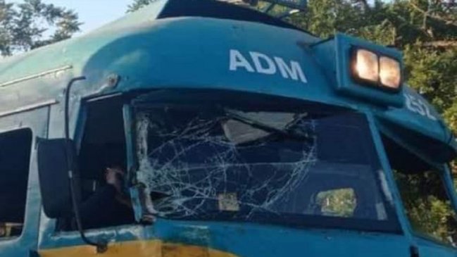 Buscarril del Ramal Talca-Constitución sufrió daños tras chocar contra un árbol en la línea férrea