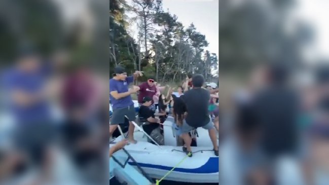 Fiesta de lanchas en lago Vichuquén causa indignación en Maule