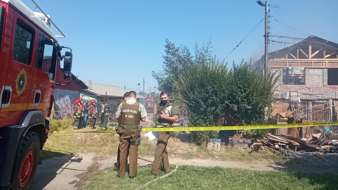 Adulto mayor murió en incendio de su vivienda en San Pedro de la Paz