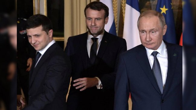  Macron acordó con Putin trabajar en favor de un alto el fuego en Ucrania  