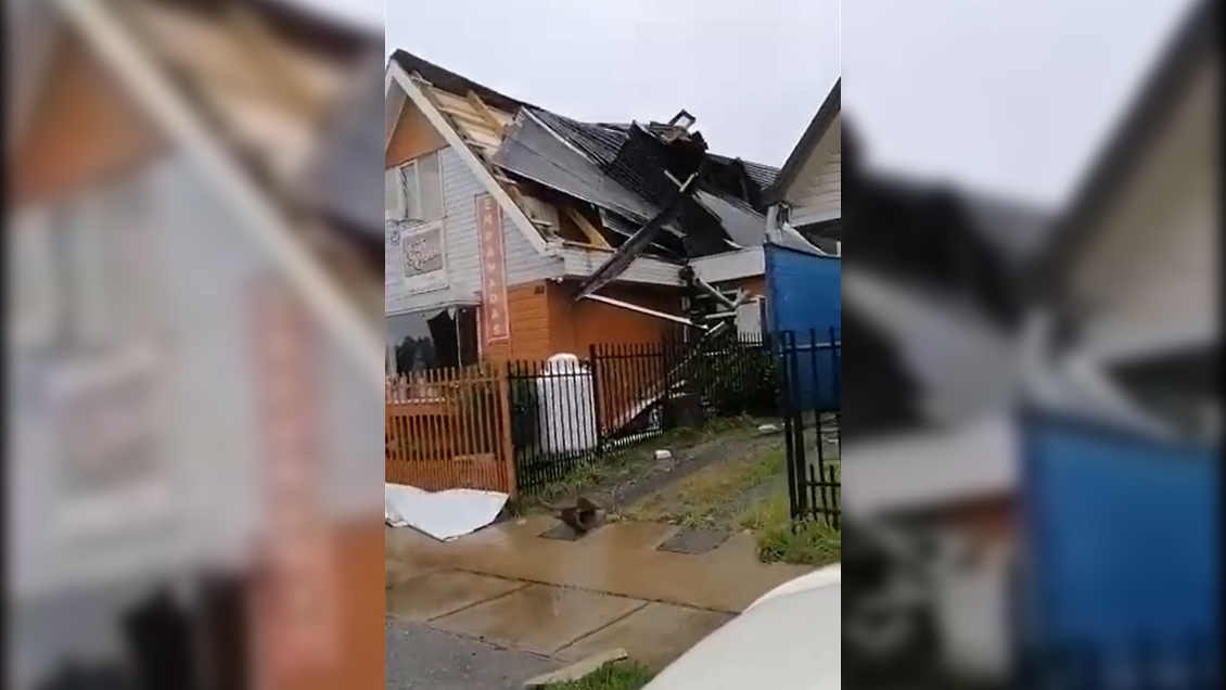 Fuertes vientos provocaron daños en una veintena de inmuebles en Puerto Montt