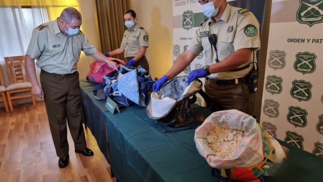 Carabineros de Temuco incautó 29 kilos de pasta base de cocaína