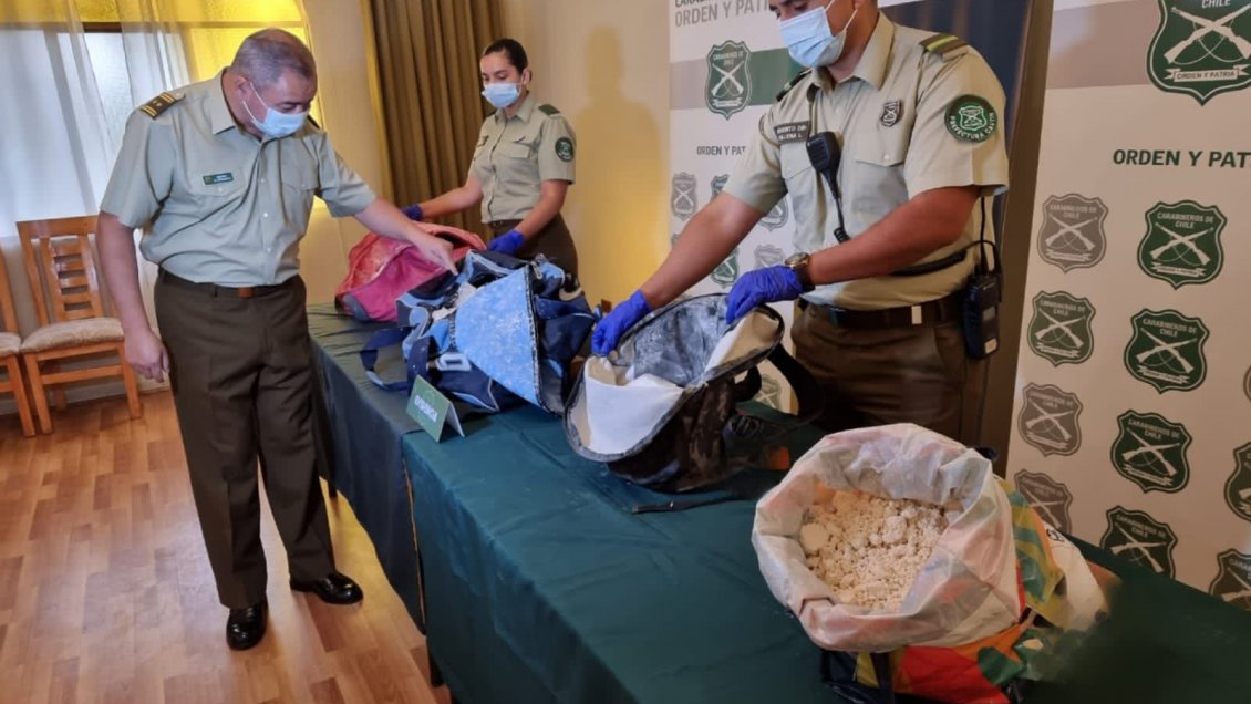 Carabineros de Temuco incautó 29 kilos de pasta base de cocaína