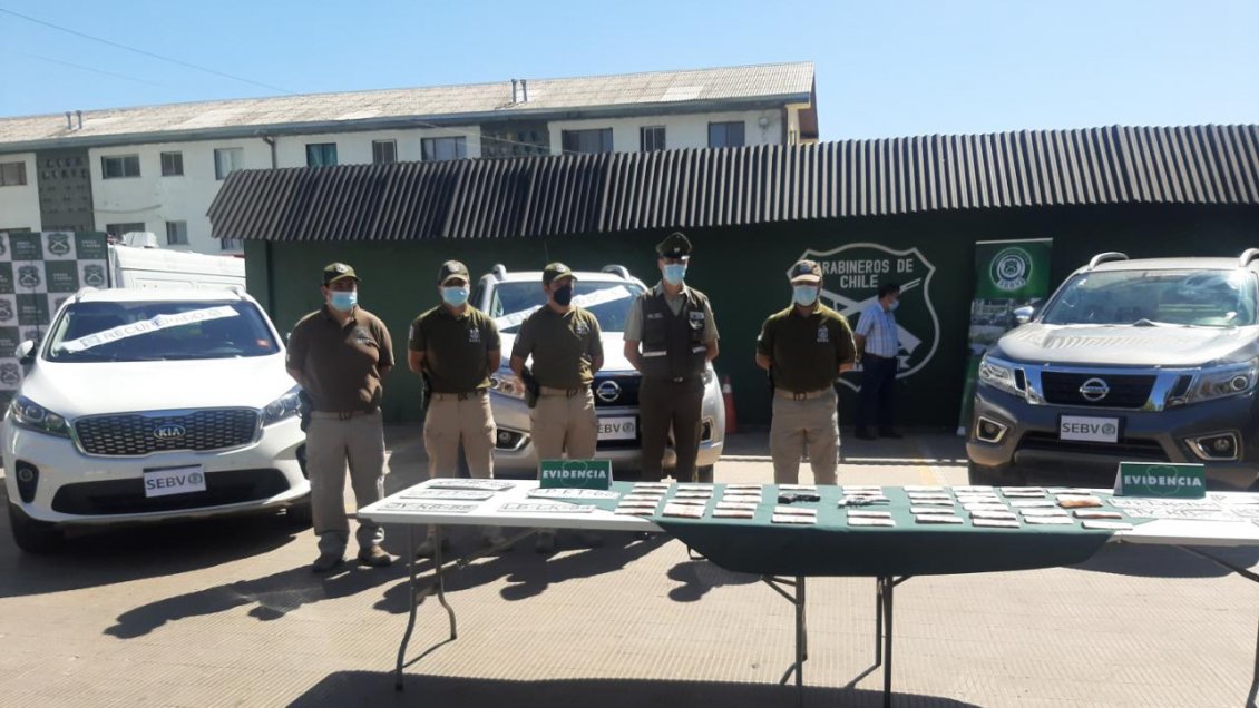 Carabineros desbarató banda acusada de robo de autos en el Maule