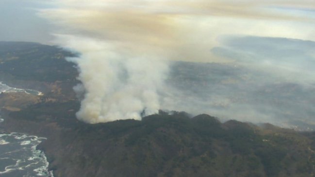   Incendio forestal en Laguna Verde ya no amenaza a viviendas 