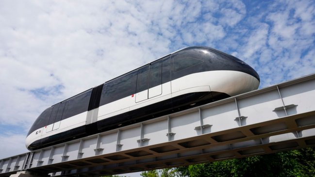 Empresa china presentó novedoso monorriel eléctrico que será aplicado en sistema brasileño