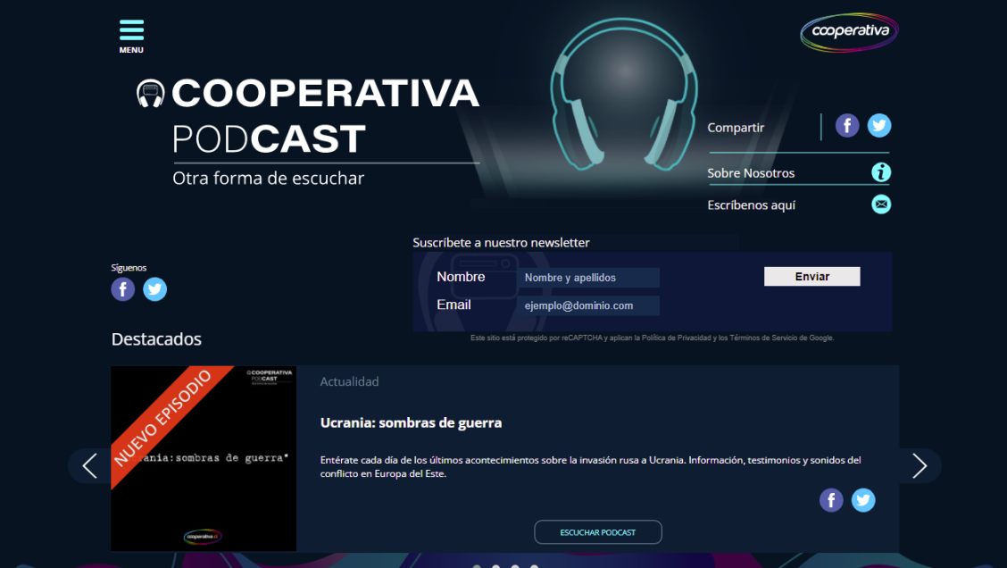 CooperativaPodcast recibió dos nominaciones el Premio Periodismo de Excelencia