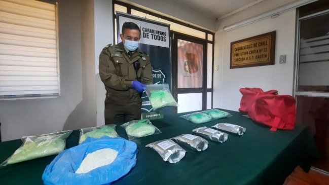 Carabineros de La Araucanía incautaron droga avaluada en 165 millones de pesos