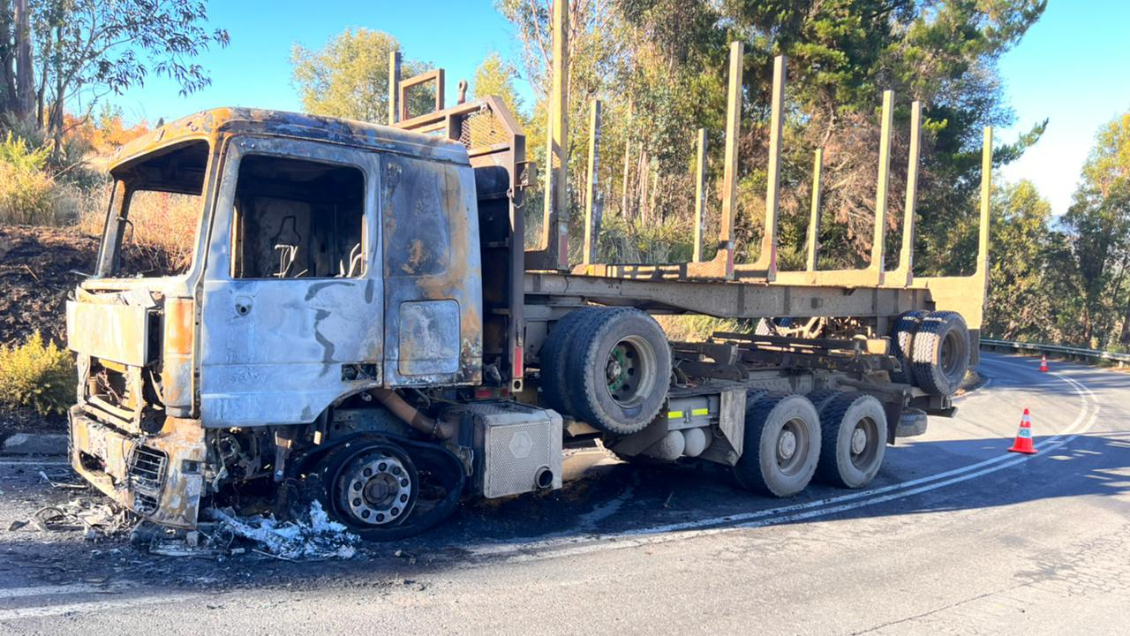 CAM se adjudicó la quema de un camión en Lumaco