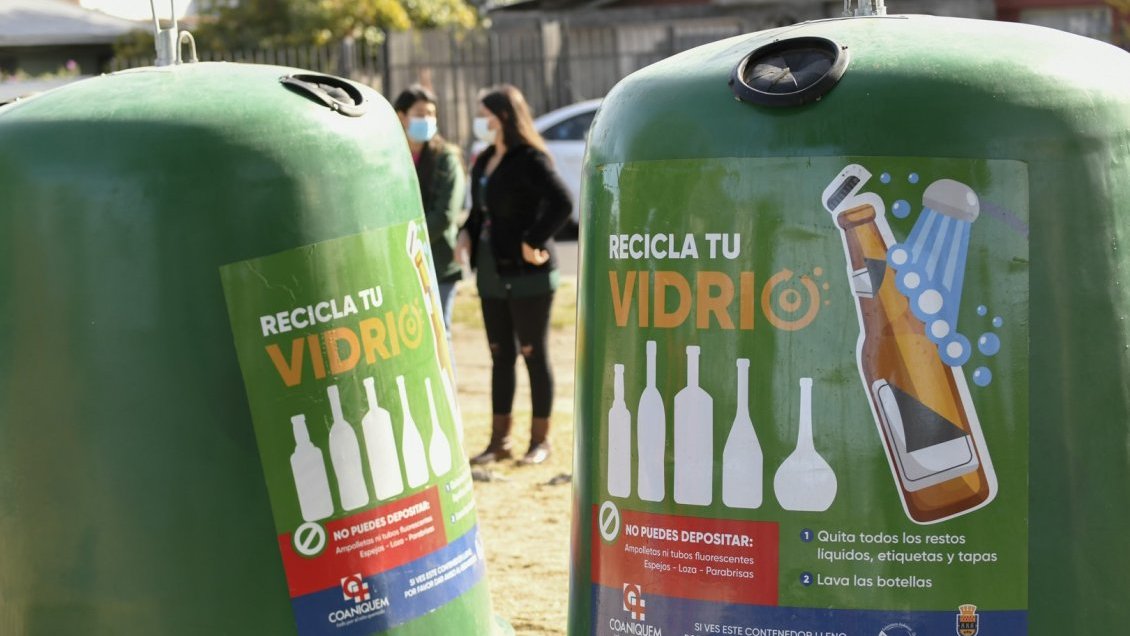 Chillán: Instalan 12 campanas de reciclaje de vidrios para colaborar con niños quemados