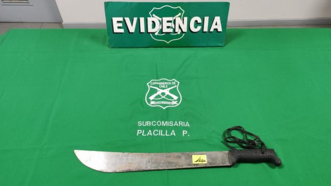 Detuvieron a hombre acusado de atacar a su pareja con machete en Valparaíso