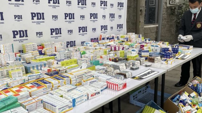 PDI decomisó más de 90 mil dosis de medicamentos en feria de Rancagua