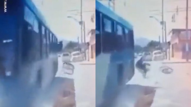  Mujer cayó por la ventana de un bus del Transantiago  