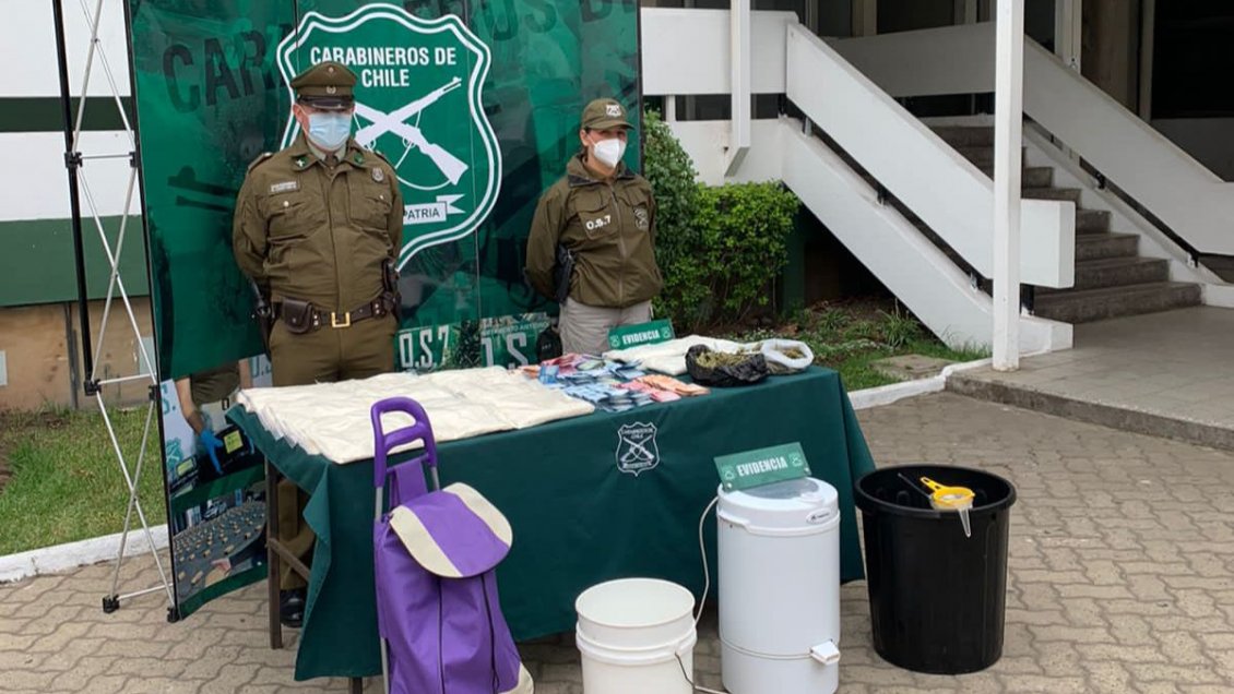Seis detenidos y 36 kilos de pasta base incautada deja operativo antidrogas en Viña del Mar y Melipilla