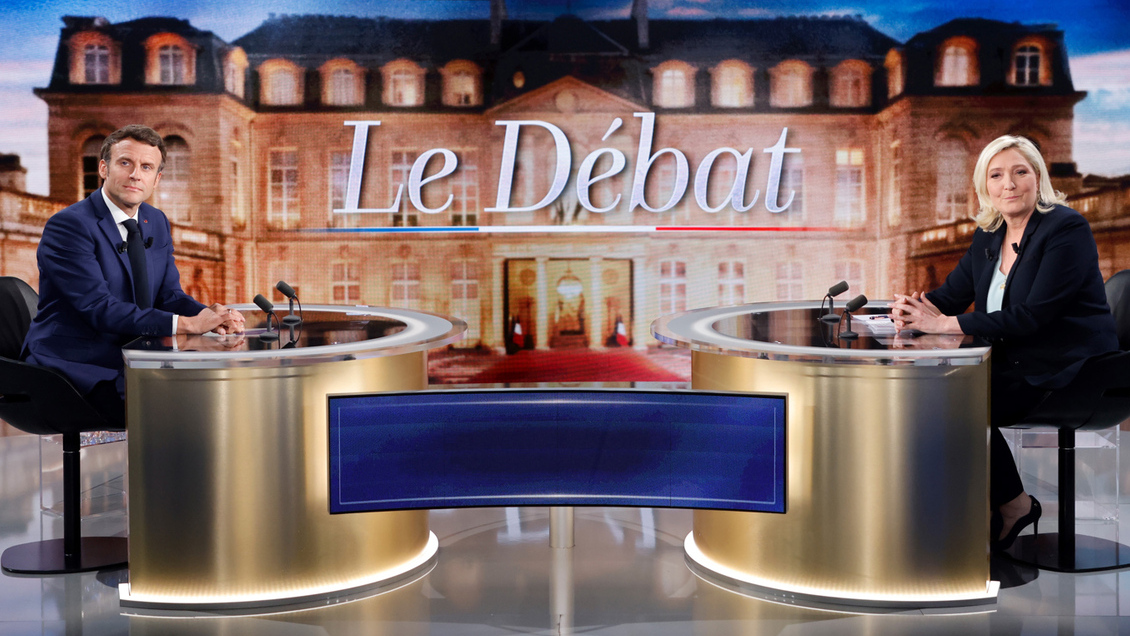 Francia: Macron y Le Pen chocaron sobre Rusia y Europa en debate previo a la elección