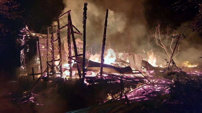   Ataque incendiario destruyó casa patronal del fundo Los Ajos en Tirúa 