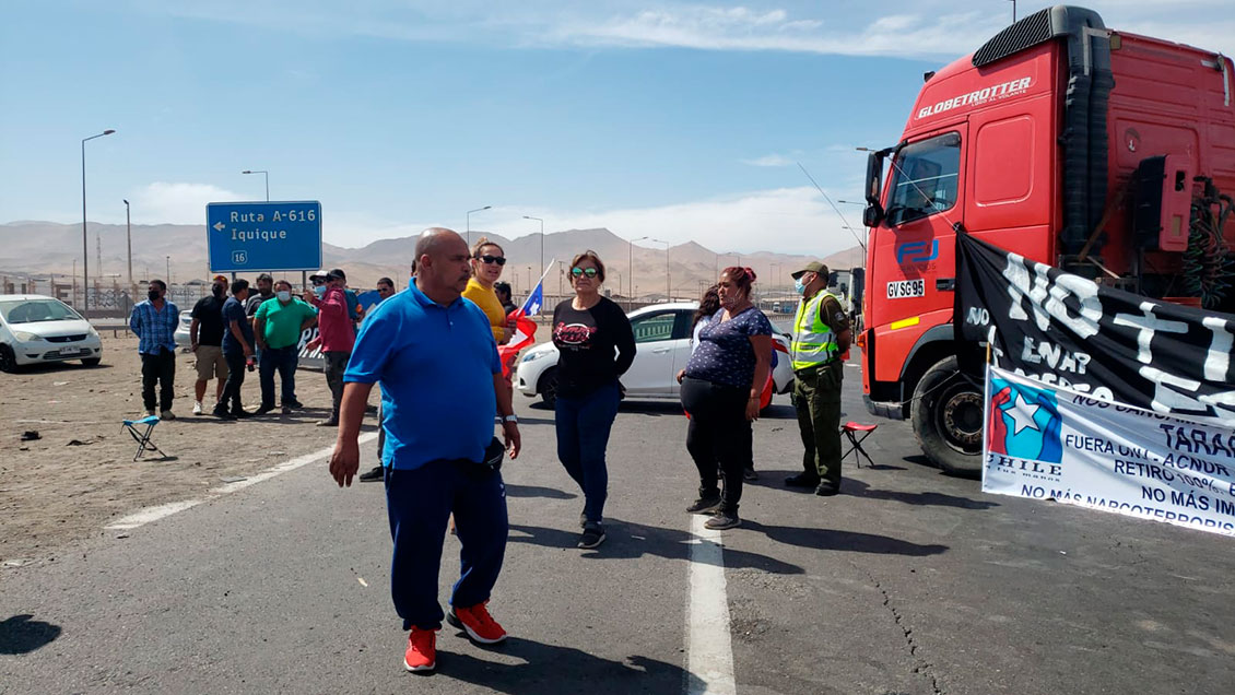Camioneros independientes realizan paro en Tarapacá: 