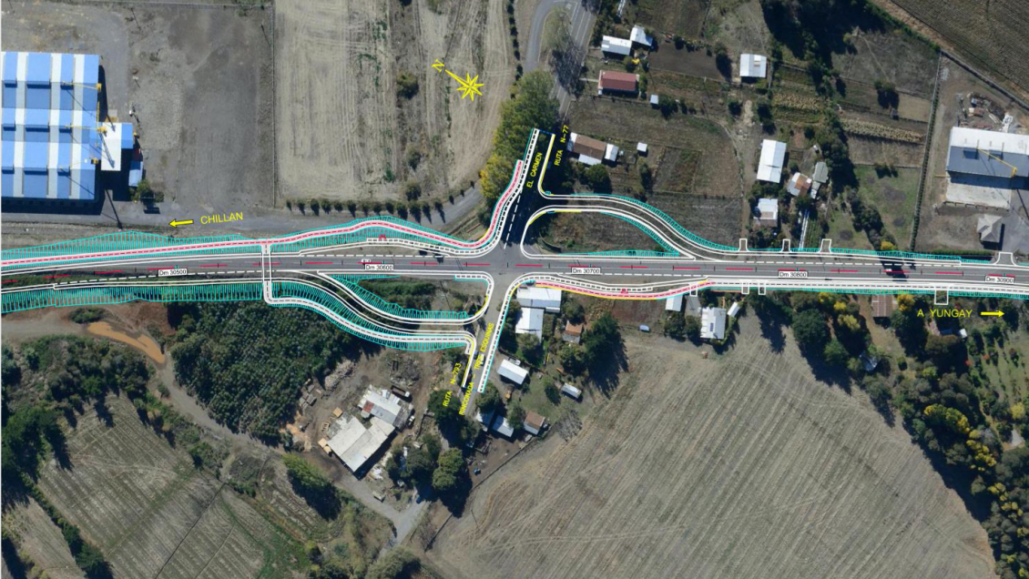 Inician mejoramiento de ruta entre Chillán y Yungay con faenas en acceso a El Carmen