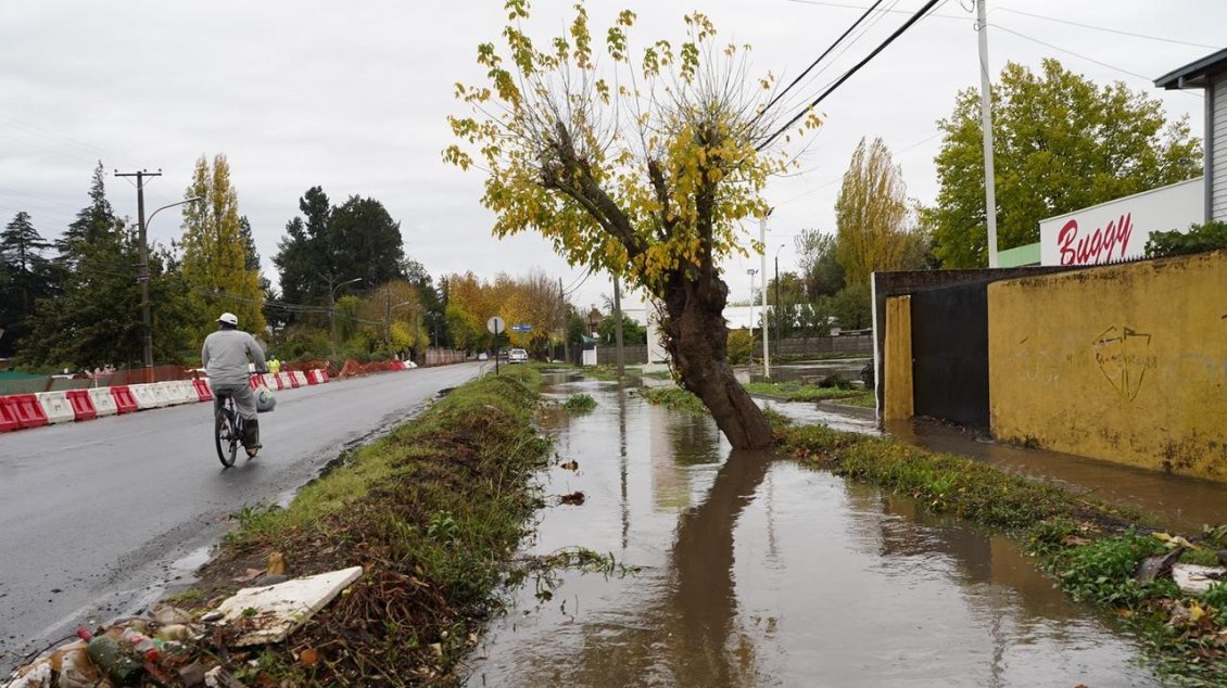 Sistema frontal permitió monitoreo del plan maestro de aguas lluvias para evitar anegamientos en Chillán