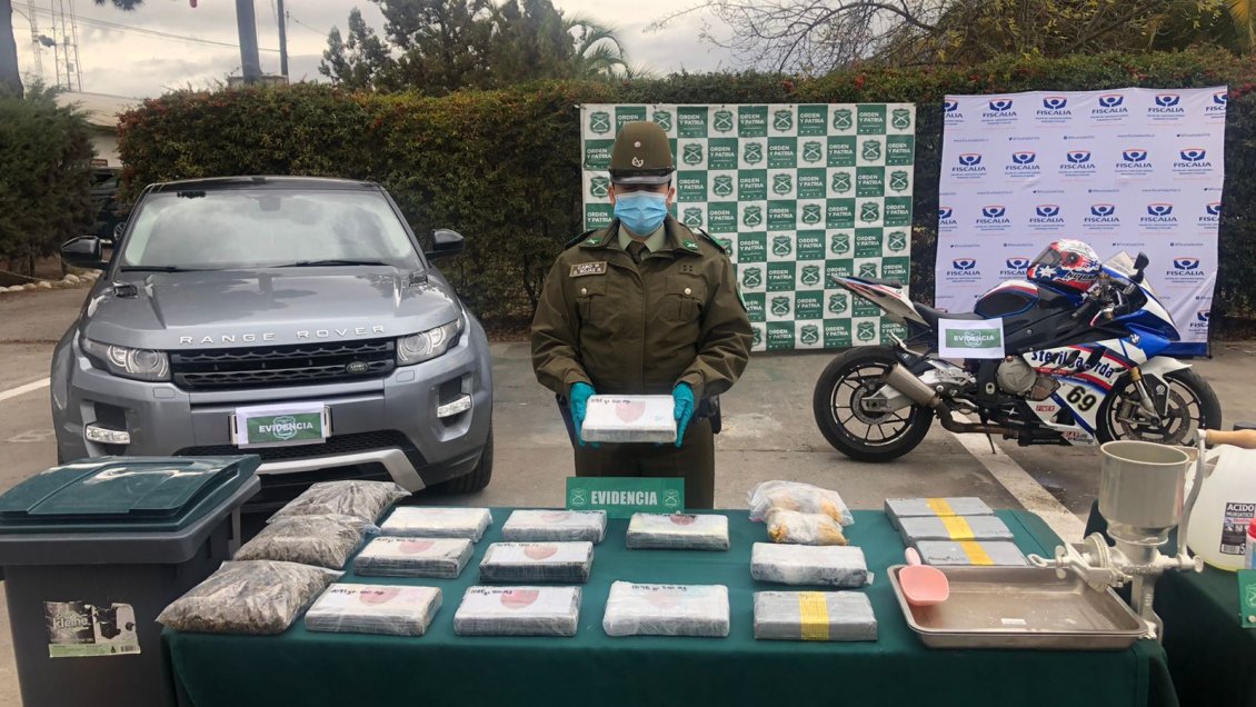 Detienen a dos sujetos acusados de montar laboratorio para abultar droga en Rancagua