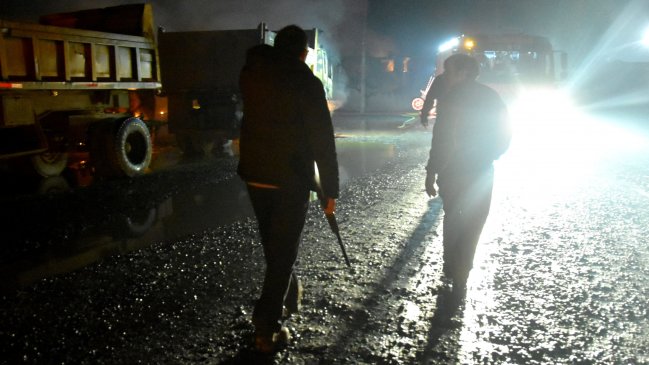 Al menos tres camiones fueron quemados en Loncoche