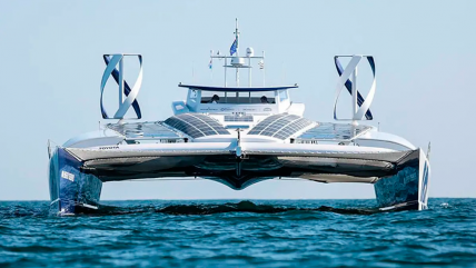   El catamarán que da la vuelta al mundo impulsado con energía renovable e hidrógeno 