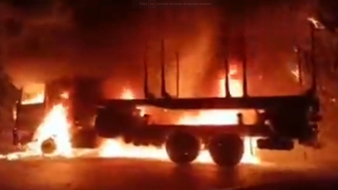 Nuevo ataque incendiario dejó un camión quemado en La Araucanía