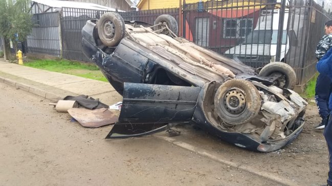 Accidente de tránsito en Linares terminó con conductor de vehículo detenido por receptación