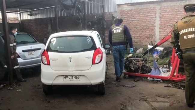 Carabineros descubrió taller que desarmaba autos robados en Talca