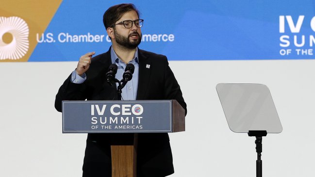 Boric ante empresarios en EEUU: 