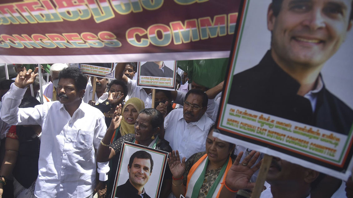 Protestas en India por un caso de corrupción en el que implican a la familia Gandhi