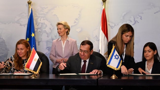 Unión Europea firmó acuerdo para importar gas israelí a través de Egipto